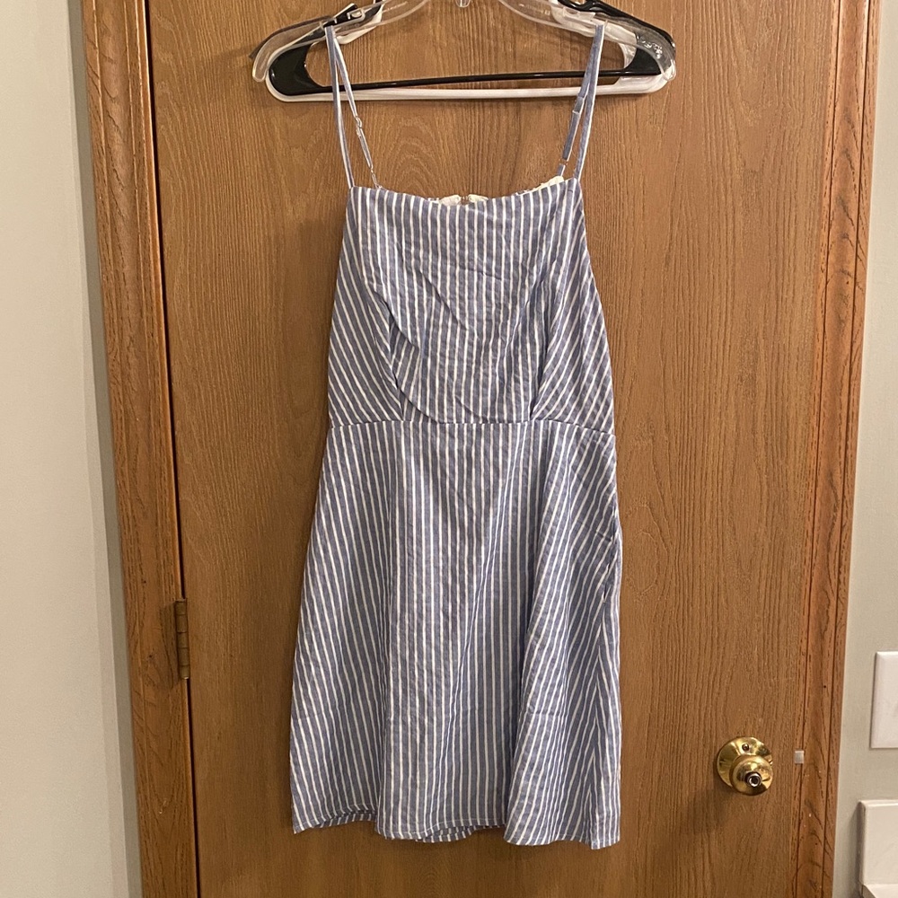 Lulu's Blue and White Striped Mini Dress